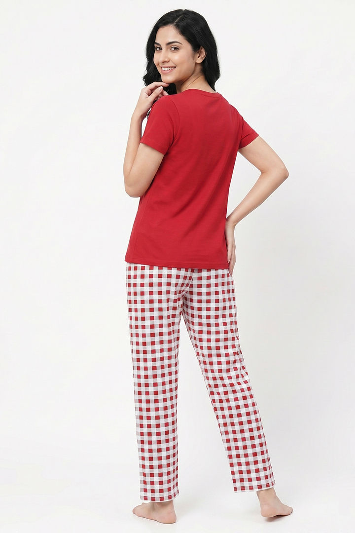 Zivame Farm Lore Knit Cotton Pyjama Set - Samba — image 2