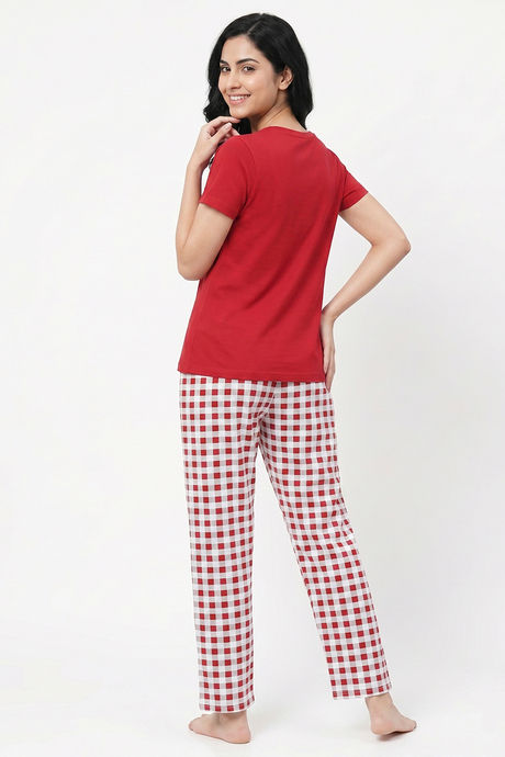 Zivame Farm Lore Knit Cotton Pyjama Set - Samba — image 2