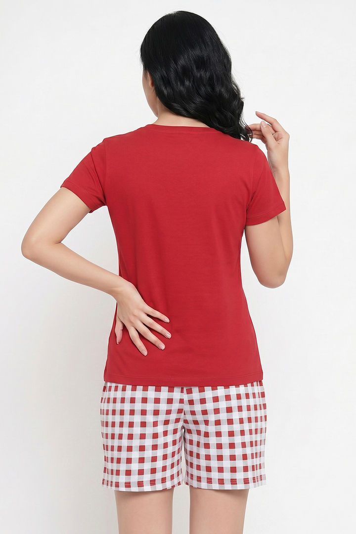 Zivame Farm Lore Knit Cotton Short Set - Samba — image 3