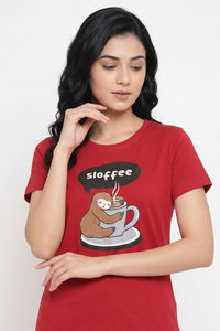 Zivame Farm Lore Knit Cotton Short Set - Samba — thumbnail 4