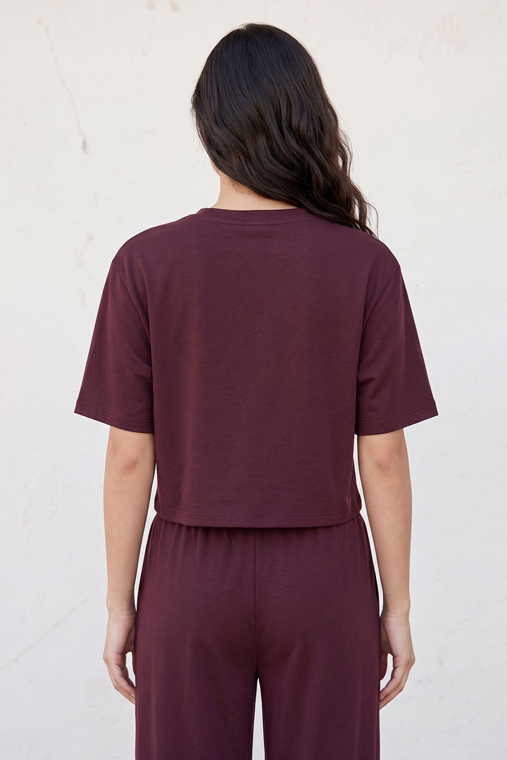 Zivame Knit Poly Athleisure V Neck T-Shirt - Fig — image 4