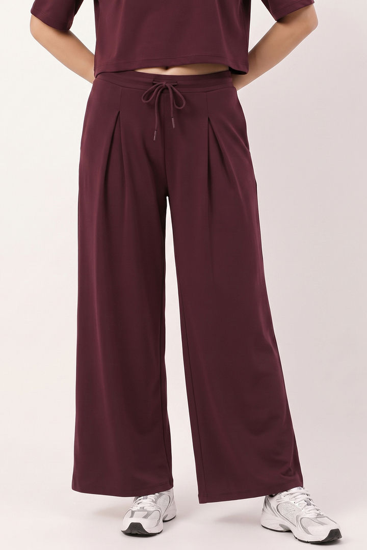 Zivame Knit Poly Athleisure Wide Leg Lifewear Bottom - Fig — image 2