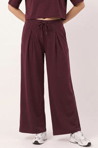 Zivame Knit Poly Athleisure Wide Leg Lifewear Bottom - Fig — thumbnail 2