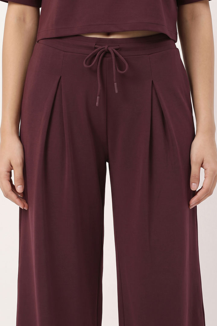 Zivame Knit Poly Athleisure Wide Leg Lifewear Bottom - Fig — image 5