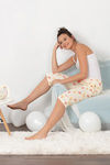Zivame Hen Party Knit Cotton Capri- Yellow — thumbnail 4