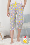 Zivame Hen Party Knit Cotton Capri - Grey — thumbnail 1