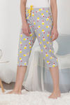 Zivame Hen Party Knit Cotton Capri - Grey — thumbnail 2