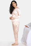 Zivame Satin Stripes N Polkas Polyester Pyjama Set - Green — thumbnail 2