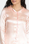 Zivame Satin Stripes N Polkas Polyester Pyjama Set - Green — thumbnail 4