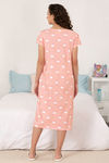 Zivame Sea Life Knit Cotton Mid Length Nightdress - Pink — thumbnail 3