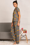 Zivame Mid Night Munchies Butter-Soft Poly Knit Pyjama Set - Grey N Print — thumbnail 2