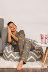 Zivame Mid Night Munchies Butter-Soft Poly Knit Pyjama Set - Grey N Print — thumbnail 4