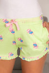 Zivame Midnight Munchies Knit Cotton Shorts - Green — thumbnail 5