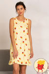 Zivame Midnight Munchies Knit Cotton Short Length Nightdress - Yellow — thumbnail 1