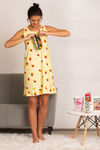 Zivame Midnight Munchies Knit Cotton Short Length Nightdress - Yellow — thumbnail 4