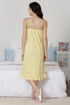 Zivame Sea Life Knit Cotton Mid Length Nightdress - Yellow — thumbnail 3