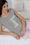 Zivame Sea Life Cotton Pyjama Set - Pink N Print — thumbnail 5