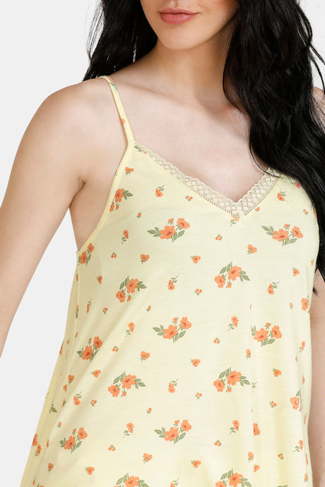Zivame Spring Love Polyester Shorts Set - Yellow — image 4
