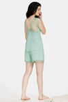 Zivame Spring Love Polyester Shorts Set - Green — thumbnail 3