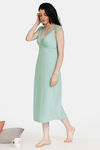 Zivame Spring Love Polyester Mid Length Nightdress - Green — thumbnail 2