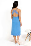 Zivame Tuscan Romance Viscose Mid Length Nightdress - Blue — thumbnail 3