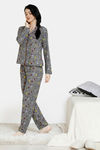 Zivame Beach Party Butter-Soft Poly Knit Pyjama Set - Grey Print — thumbnail 2