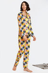 Zivame Beach Party Knit Cotton Pyjama Set - White Print — thumbnail 2