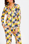 Zivame Beach Party Knit Cotton Pyjama Set - White Print — thumbnail 4