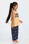 Zivame Beach Party Kids Unisex Butter-Soft Poly Knit Pyjama Set - Navy Print — thumbnail 3