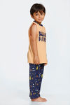 Zivame Beach Party Kids Unisex Butter-Soft Poly Knit Pyjama Set - Navy Print — thumbnail 5