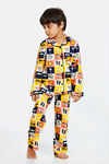 Zivame Beach Party Kids Unisex Knit Cotton Pyjama Set - White Print — thumbnail 4