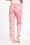Zivame Tropical Animal Print Knit Cotton Pyjama - Pink — thumbnail 3