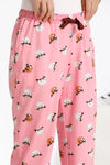 Zivame Tropical Animal Print Knit Cotton Pyjama - Pink — thumbnail 5