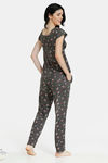 Zivame Summer Chintz Rayon Pyjama Set - Grey — thumbnail 3