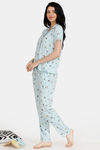 Zivame Summer Chintz Floral Print Rayon Pyjama Set - Blue — thumbnail 2