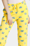 Zivame Pop Fresh Knit Cotton Pyjama - Yellow — thumbnail 4
