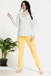 Zivame Pop Fresh Knit Cotton Pyjama Set - Yellow — thumbnail 1