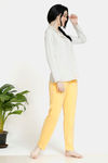 Zivame Pop Fresh Knit Cotton Pyjama Set - Yellow — thumbnail 2