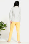 Zivame Pop Fresh Knit Cotton Pyjama Set - Yellow — thumbnail 3