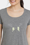 Zivame Paws Knit Cotton Pyjama Set - Green — thumbnail 4