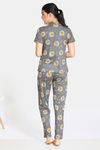 Zivame Paws Butter-Soft Poly Knit Pyjama Set - Charcoal — thumbnail 3