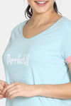 Zivame Paws Knit Cotton Pyjama Set - Pink — thumbnail 4