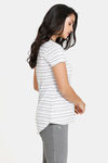 Zivame Varsity Knit Cotton Blend Top - Grey — thumbnail 2