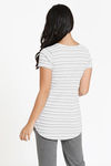 Zivame Varsity Knit Cotton Blend Top - Grey — thumbnail 3