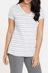 Zivame Varsity Knit Cotton Blend Top - Grey — thumbnail 4