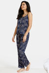 Zivame Floral Fantasy Satin Pyjama Set - Navy — thumbnail 2