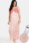 Zivame Floral Fantasy Woven Full Length Nightdress - Lt Pink — thumbnail 1