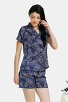 Zivame Floral Fantasy Woven Shorts Set - Navy — thumbnail 2