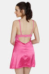 Zivame Satin Babydoll With Bikini Set - Ibis Rose — thumbnail 3
