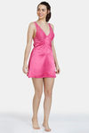 Zivame Satin Babydoll With Bikini Set - Ibis Rose — thumbnail 4